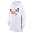 thumbnail image 2 of Women's G-III 4Her by Carl Banks  White Anaheim Ducks Team Fleece Pullover Hoodie, 2 of 3