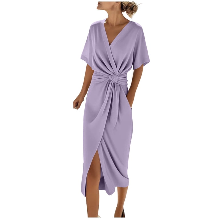 flowy wrap dresses Joseph Ribkoff Flowy Wrap Dress With Buckle Rhinestones Detail Style 261714 Sky Blue / 22 main image 1