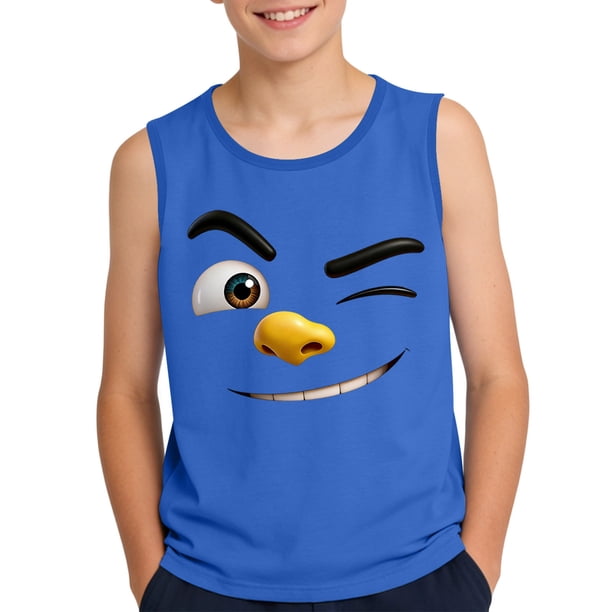 Camisola de Niños Pequeños 3-15 Años sin Mangas Tela Suave Impresión Gradiente para el Uso Casual Y Ocasiones Especiales