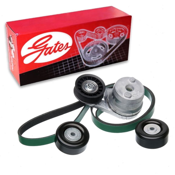 Gates Complete Serpentine Belt Drive Component Kit compatible with Chevrolet Silverado 2500 HD 6.6L V8 2002-2010