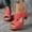 Red, variant on Viluyesy Women's Block Heels Sandals, Fashion Rivets Slip-On Peep Toe Comfortable Breathable Shoes Pink 8