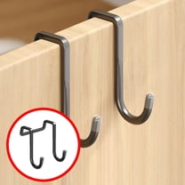 Over the Cabinet Door Hooks, Stainless Steel Cabinet Hooks for Hanging Mugs, Cups, Utensils, Cupboard Door Organizer & Under Sink Door Organizer Kitchen Storage Cabinet, Kitchen Accessories, 1 Pcs