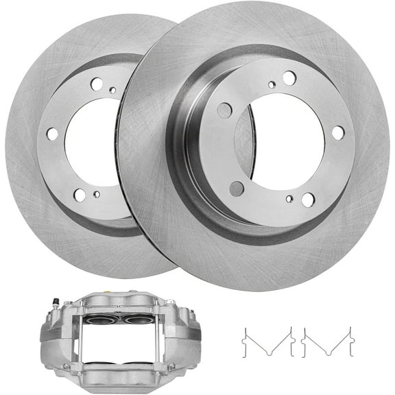 Detroit Axle - 354mm Front Disc Brake Rotors & Left Brake Caliper Replacement for 2008-2016 Toyota Sequoia Tundra - 3pc Set