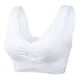 thumbnail image 1 of Sujetador push-up ajustable con borde de encaje y hebilla lateral cruzada frontal sin aro de acero, ropa interior para correr y yoga, 1 of 5