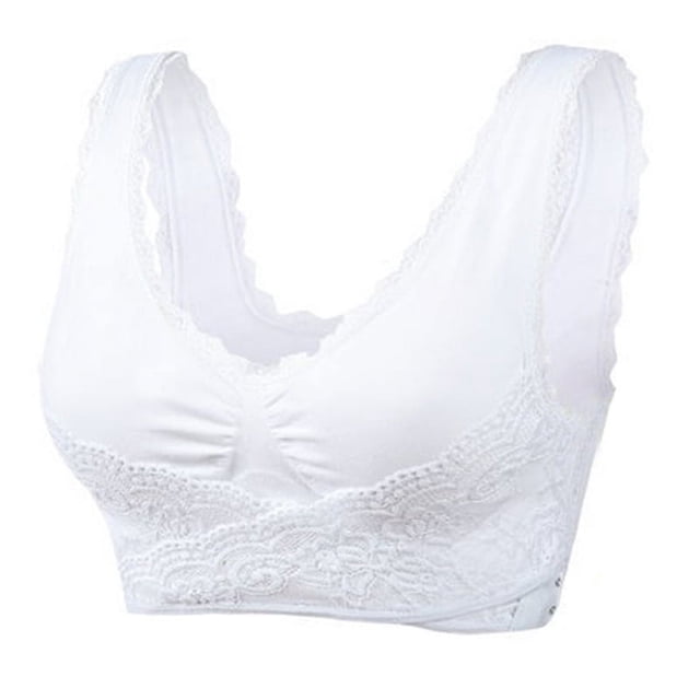 Sujetador push-up ajustable con borde de encaje y hebilla lateral cruzada frontal sin aro de acero, ropa interior para correr y yoga