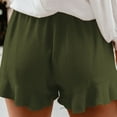 thumbnail image 5 of DealovySummer Shorts for Women Plus Size High Waisted Drawstring Ruffle Loose Casual Shorts with Pockets, 5 of 8