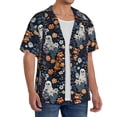 thumbnail image 4 of Fotbe Cute ghost in the flowers print Short Sleeve Button Down Shirts for Men Casual Summer Beach Wrinkle Free Shirt-3X-Large, 4 of 7