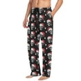 thumbnail image 5 of joogoo Men's Pajama Pants Skull Christmas Hat Soft Long Sleep Lounge Pjs Bottoms 2XL, 5 of 7