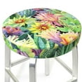 thumbnail image 3 of Haiem Watercolor Blooming Cactus Cushion Round Bar Chair Seat Cover Bar Chair Cushion Covers Elastic Washable Bar Chair Cover,Protects from Scratches and Stains-, 3 of 7