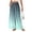 Cyan, variant on Women's Ombre Gradient Palazzo Pants, High Waisted Wide Leg Long Trousers with Pockets, Casual Summer Beach Flowy Skirt Pants
