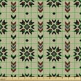 thumbnail image 2 of Ambesonne Ethnic Fabric by the Yard Upholstery, Chevron Design, 1 Yard, Brown Black and Maroon, 2 of 5