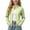 Green, variant on Girls Peplum Ruffle Athletic Jacket Full Zip Stand Collar Top With Thumbholes For Gymnastics Runing Green