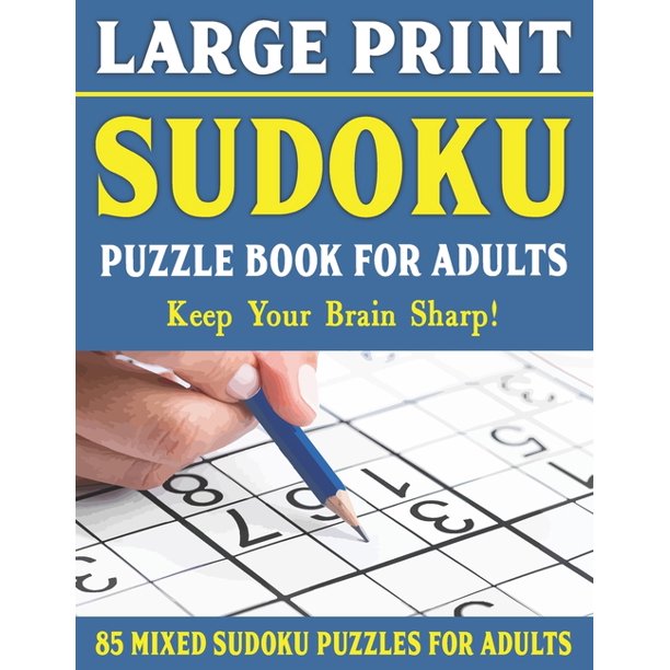 large print sudoku puzzle book for adults easy medium and hard large print puzzle for adults brain games for adults vol 39 paperback large print walmart com walmart com