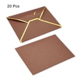 thumbnail image 3 of Unique Bargains Enveloppes d'Invitation à Rabat en V, Mariage, Marron, 20 Unités, Lot de 20, 3 of 5