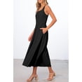 thumbnail image 2 of Vestido MEROKEETY para mujer 2025, verano, sin mangas, midi, negro, 2 of 9