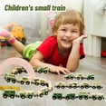 thumbnail image 5 of Wooden Military Vehicle Train Set for Kids, 12-Piece Army Car Collection Compatible with Major Railway Systems, 5 of 7