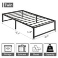 thumbnail image 7 of VECELO 14.2 Inch Twin Metal Platform Bed Frame, Strong Metal Slats Support/Mattress Foundation, Black, 7 of 7