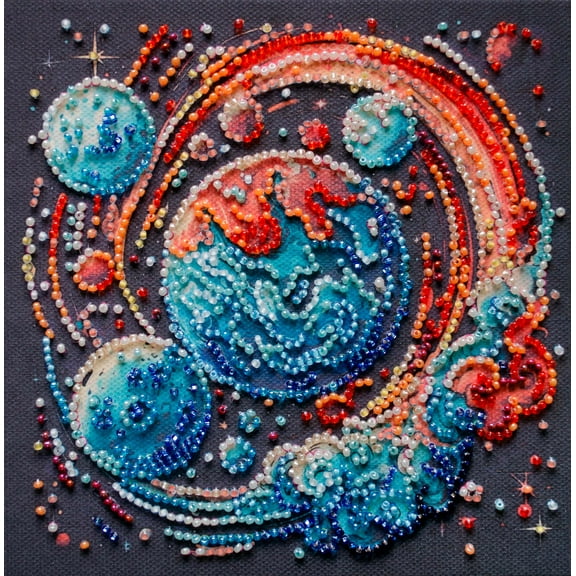 Mini Bead embroidery kit - Cosmic energy