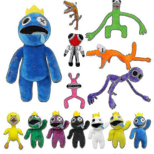 Juguete de peluche Rainbow Friends, personaje de dibujos animados, muñeco de monstruo azul Kawaii, juguetes de peluche suaves para niños, regalos de Navidad Z, 30 cm