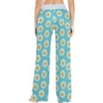 thumbnail image 4 of FREEAMG Chic Women's Comfy Drawstring Floral Lounge PJ Pajama Pants Sleepwear Bottom, 4 of 6