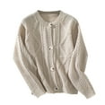 thumbnail image 5 of Annhoo Cardigan Sweaters for Women Long Sleeve Button down Cable Knitted Tops Ladies Fall Winter Soft Cozy Clothes, 5 of 9