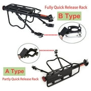 110 lbs Capacity Adjustable Rear Bike Rack Carrier Luggage Cargo Bicycle Accessories