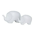 thumbnail image 6 of DecMode 8"W, 7"H Stoneware Contemporary Sculpture, White, 2-Piece, 6 of 8