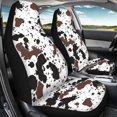 thumbnail image 3 of ZIATUBLE Cow Print Car Bucket Seats Protector Soft Car Seat Covers Front Seats Only Set of 2 Auto Interior Seat Protector Universal Fit Most Cars Women Men Car Decoration Accessories, 3 of 7