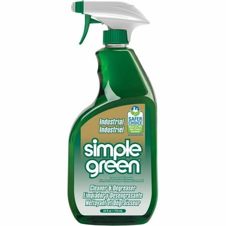 Simple Green Industrial Cleaner/Degreaser - For Multipurpose - Concentrate - 24 fl oz (0.8 quart) - Original Scent - 12 / Carton - Non-toxic, Non-abrasive, Non-flammable, Scent-free - White, Green