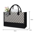 thumbnail image 3 of Bolsa de hombro de moda Hit Color Mujeres de compras (Patrón de rayas oblicuas) Ehuebsd Para Estrenar, 3 of 7