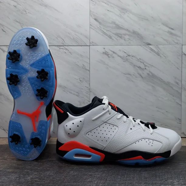 Ni - ke Ni - ke Air Jordan 6 Retro G Infrared White Black DV1376-106 Mens Golf Shoe Size 13
