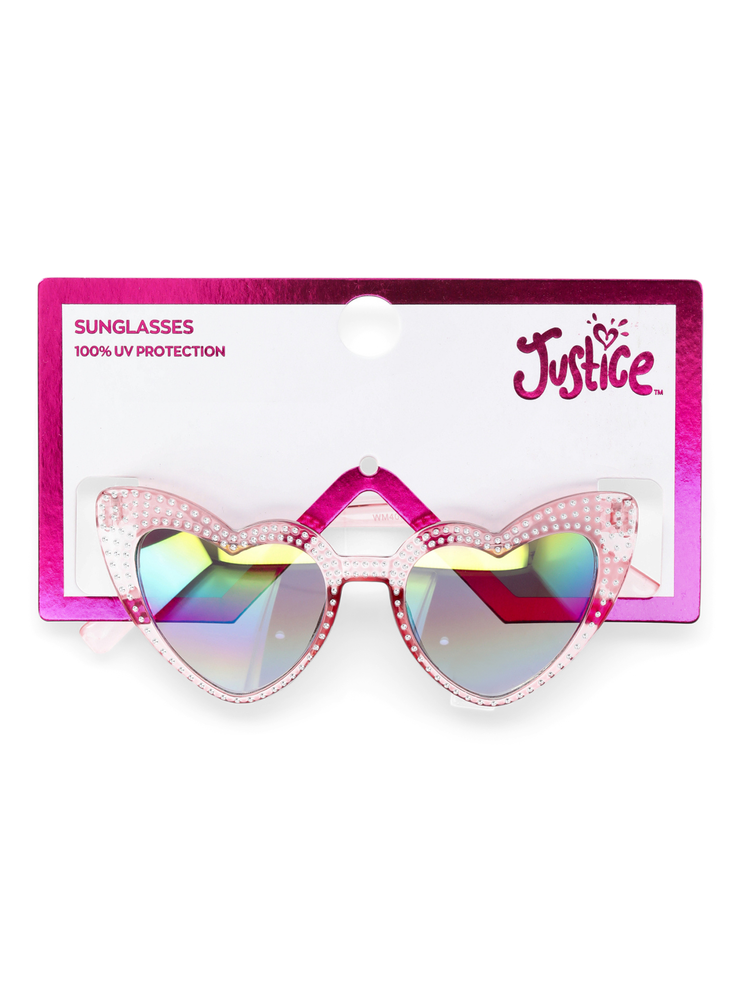 Justice Girls Retro Heart Sunglasses, Pink