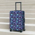 thumbnail image 6 of Pofeuu Blue Flower Skull Print Luggage Suitcase Cover Protector Luggage Washable Covers Aesthetic for 18/24/28/32 inch Luggage（No luggage included）-Small, 6 of 7