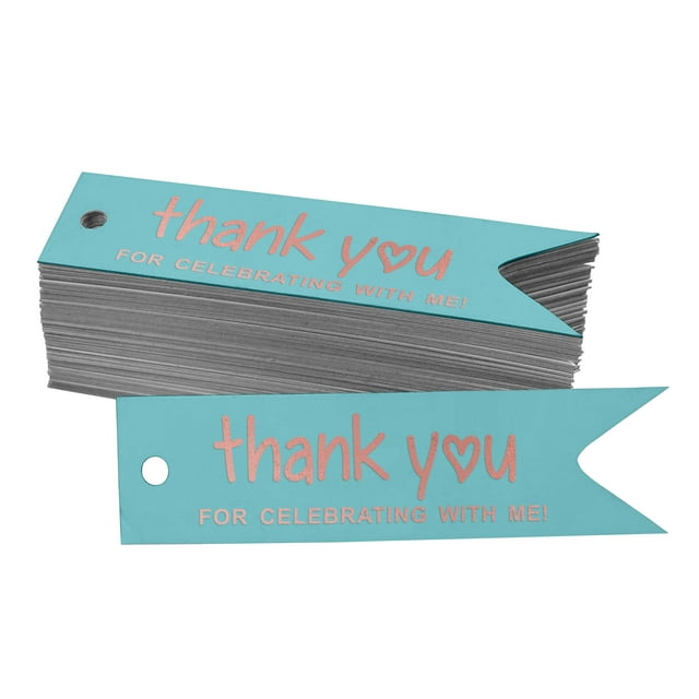 Inkdotpot Real Rose Gold Foil Thank You For Celebrating With Me Birthday Tags Favor Hang Paper Tags 100 Pieces