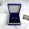 thumbnail image 5 of 14K Solid Yellow Gold Diamond Triangle Stud Earrings, 5 of 8
