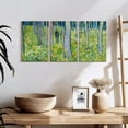 thumbnail image 3 of Elephant Stock Undergrowth With Two Figures Wall Art - Horizontal Multi Panel Canvas - Living Room Wall Decor - Nature Multi Panel - Green And Blue Decor By Vincent Van Gogh - 26" x 12", 3 of 8