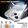 thumbnail image 3 of Allytechgroup iPhone 15 Case Magsafe, Mangetic Back Cover Wireless Charging Support Kickstand Ring Holder Anti-Scratch Phone Case for Apple iPhone 15, Clear, 3 of 6