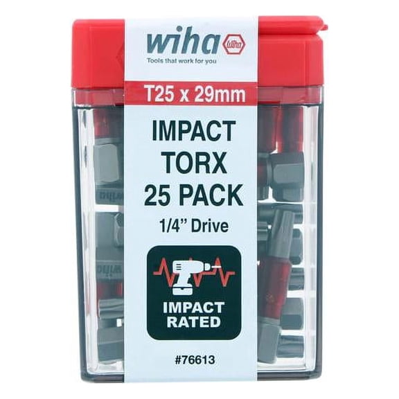 Wiha Tools 76610 MaxxTor Impact Bit Torx T10 - 29mm - 25 Pack