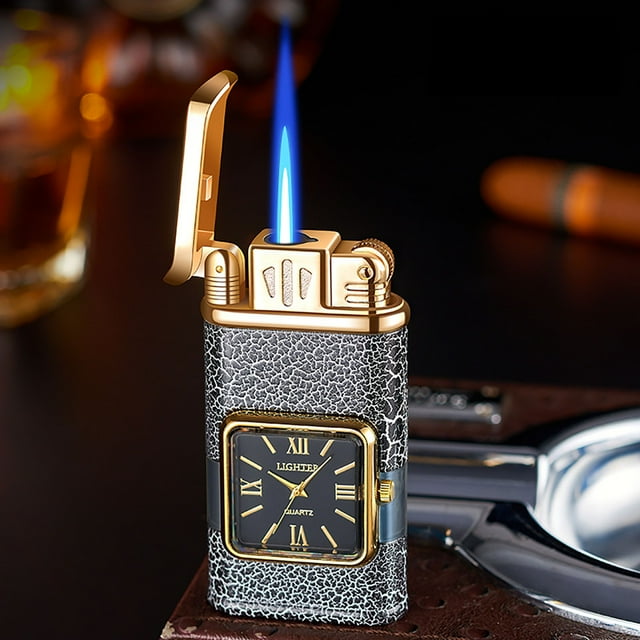 Lighter, 1.5*3.07 Inch Fuel-Free Electric Lighter Windproof Dual Arc Lighter Flameless Plasma Lighter PVD-Plating Wearproof Lighter Rechargeable USB Lighter with LED Battery Indicator