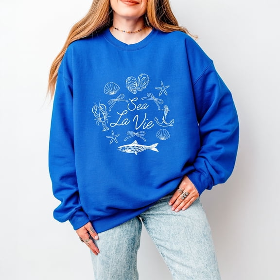 Sea La Vie Collage - Women's Graphic Sweatshirt