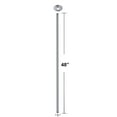 thumbnail image 4 of Westbrass D3648A-26 1/2" IPS x 48" Round Ceiling Mount Shower Arm with Flange, Polished Chrome, 4 of 7