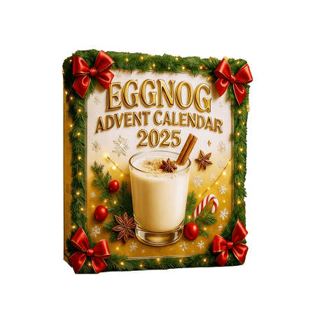 Eggnog Advent Calendar 2025 with Festive Decorative Design Holiday Countdown Box with Seasonal Motifs and Gift Packaging Eggnog Advent Calendar 2025 with Festive Decorative Design Holiday Countdown Box with Seasonal Motifs and Gift Packaging
