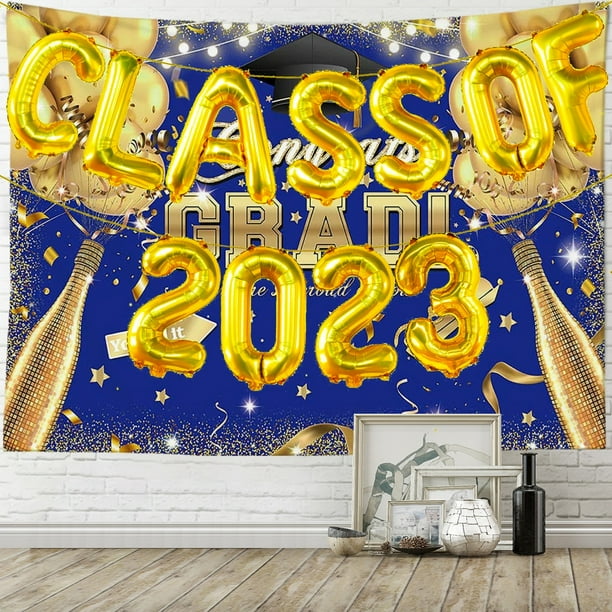 2023 Graduation Backdrop with 2023 Balloons Class of 2023 Graduation