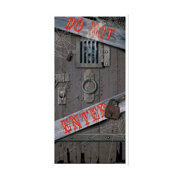 Spooky Halloween Door Cover 30" X 5' - 12 Pack (1 Per Package)