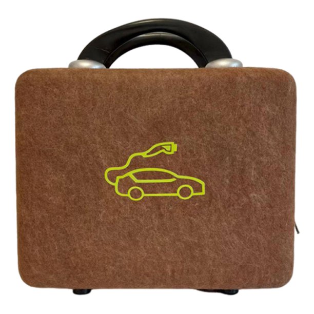 Cargadores EV Caja de transporte Fieltro Durabilidad práctica Fácil de usar Almacenamiento portátil Marrón
