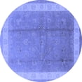 thumbnail image 1 of Ahgly Company Machine Washable Indoor Round Oriental Blue Industrial Area Rugs, 6' Round, 1 of 4