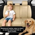 thumbnail image 2 of LOUXRBJ Car Seat Covers，Front and Rear, Fits Toyota Camry 2026, Beige Car Seat Covers, 2 of 9
