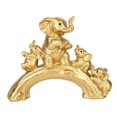 thumbnail image 4 of AMLESO Sculpture Éléphant Statue en Résine pour Bureau Maison Étagère Or, 4 of 8