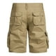 thumbnail image 4 of pstuiky Hombres bajos, Pantalones cortos con cordón y múltiples bolsillos para hombre, de color liso, a la moda Pantalones cortos deportivos para hombre, 4 of 5