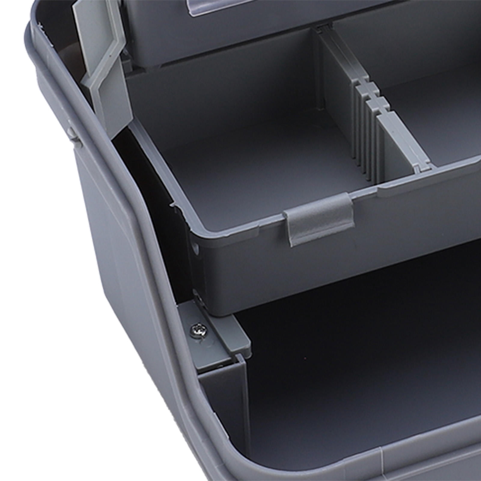 LAZIOEGR Portable ABS Three‑Layer Fishing Tackle Box with Ergonomic Handle, Impact‑Resistant Lock, Multi‑Tool Storage